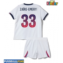 Paris Saint-Germain Warren Zaire-Emery #33 Auswärts Trikotsatz Kinder 2026-27 Kurzarm (+ Kurze Hosen)